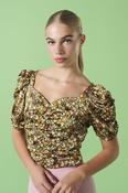 Minueto Green Floral Top 241230 - McMullans image