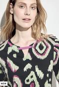 Cecil Black Print Top 321537 - McMullans image