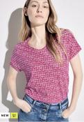 Cecil Pink Print Tee Shirt 321294 - McMullans image
