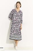 Cecil White Print Split Neck Tunic Dress 144044 - McMullans image