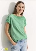 Cecil Green Cold Shoulder Tee Shirt 321509 - McMullans image