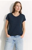 Cecil Navy Detail Tee Shirt 321291 - McMullans image