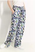 Cecil Royal &amp; Lime Print Neele 30” Trousers 377518 - McMullans image