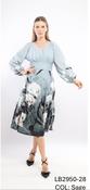 Lizabella Sage Pattern Dress 2950 - McMullans image