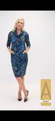 Avalon Royal Blue Print Pia Dress A540 - McMullans