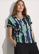 Cecil Green Print Split Neck Top 344981 - McMullans image