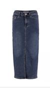 Della Blue Denim Long Skirt - McMullans