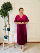 Magenta Velvet Cape Dress O/S - McMullans image