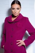 Christina Felix Pink Coat With Flower Rosette 563 - McMullans image