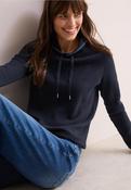 Cecil Navy Fake Hoody Top 303160 - McMullans