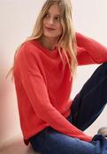 Cecil Orange Structured Round Neck Knit 303142 - McMullans