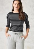 Cecil Navy Stripe Boat Neck Top 319894 - McMullans image