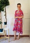 Coral Floral Frill Dress 4345 - McMullans image