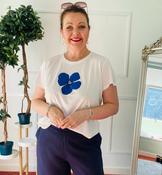 Fransa Blue Flower Mayra Tee Shirt 20615724 - McMullans