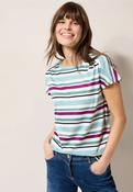 Cecil Green Multi Stripe Tee Shirt 323194 - McMullans image