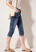 Cecil Mid Blue Denim 22” Scarlett 3/4 Crop Jeans 378651 - McMullans