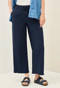 Cecil Navy Soft Twill Neele 26” Trousers 379444 - McMullans
