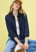 Cecil Navy Short Light Knit Jacket 323528 - McMullans