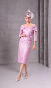 Lizabella Pink Textured Dress 2245 - McMullans image