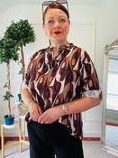 Zabaione Coffee Print Carmee Blouse 123233 - McMullans