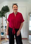 Zabaione Red Tie Arina Blouse 123239 - McMullans