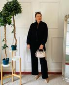 Zabaione Black Button Rikka Palazzo Trousers 8010242 - McMullans