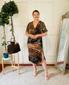 Beth Orange Print Dress MA31994 - McMullans