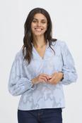 Fransa Blue Rhinestone Blouse 29617287 - McMullans image