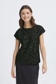 Fransa Black Sequins Charlotta Top 20617365 - McMullans image