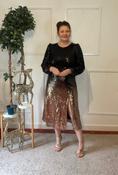 Black &amp; Copper Sequins Dress 51339 - McMullans