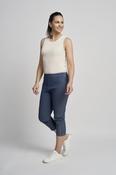Pinns Denim Eyelet Crops 408C - McMullans image