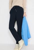 Cecil Navy Tracy Silk Taupe 30" Trousers 380550 - McMullans image