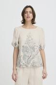 Fransa Blue Print Adara Blouse 206177240 - McMullans image