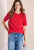 Cecil Red Slubyarn Tee Shirt 324822 - McMullans
