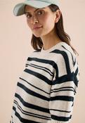 Cecil Navy Stripe Tapeyarn Jumper 303866 - McMullans