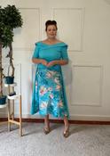 Arabel Blue Cape Dress - McMullans