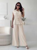 Rosy Cream Pinstripe Waistcoat Suit O/S - McMullans