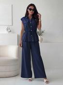 Rosy Navy Pinstripe Waistcoat Suit O/S - McMullans