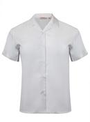 Hunter White Short Sleeve Revere School Blouse - McMullans