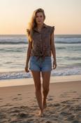 Zabaione Brown Karolina Blouse 134285 - McMullans image