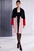 Kate Cooper Double Pocket Block Colour Panel Wool Mix Coat KC26118 - McMullans image