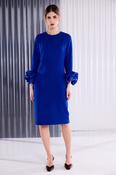 Kate Cooper Royal Blue Ruched Cuff Dress KCAW26149 - McMullans image