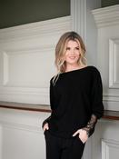 Kate &amp; Pippa Black Blakely Lace Jumper O/S - McMullans image