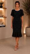 Seren Black Diamante Dress S2635 - McMullans