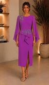 Seren Fushia Long Dress S2642 - McMullans