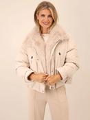 Kate &amp; Pippa Aspen Detachable Fur Cream Jacket - McMullans image