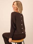 Kate &amp; Pippa Brown Venice Bow Knit Jumper O/S - McMullans image