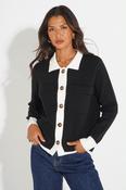 Kate &amp; Pippa Black and White Dani Cardi O/S - McMullans