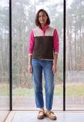 Cecil Pink Colour Block Fleece Top 326029 - McMullans
