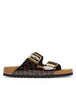 BIRKENSTOCK ARIZONA EMBOSSED CROC LEATHER
